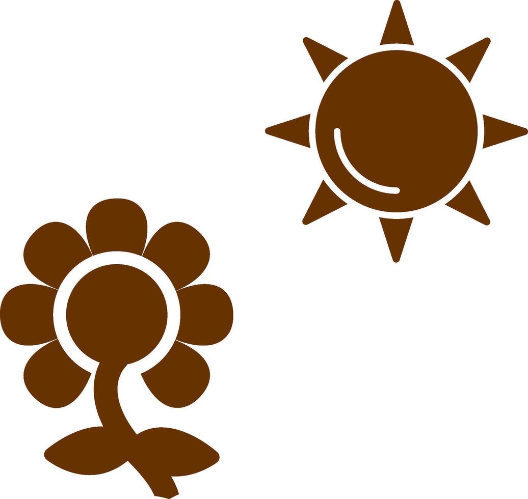 Flower in sunlight Vector Icon
