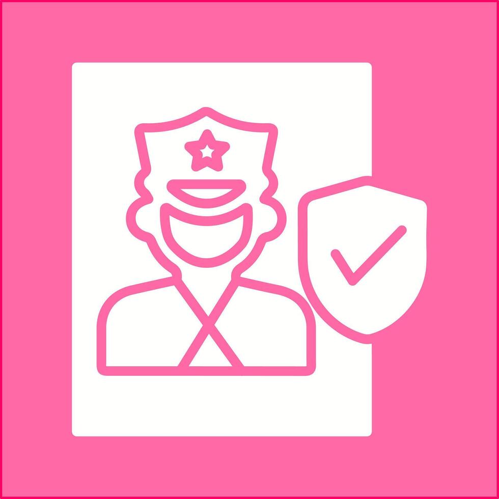 Cinema Security Guard Vector Icon