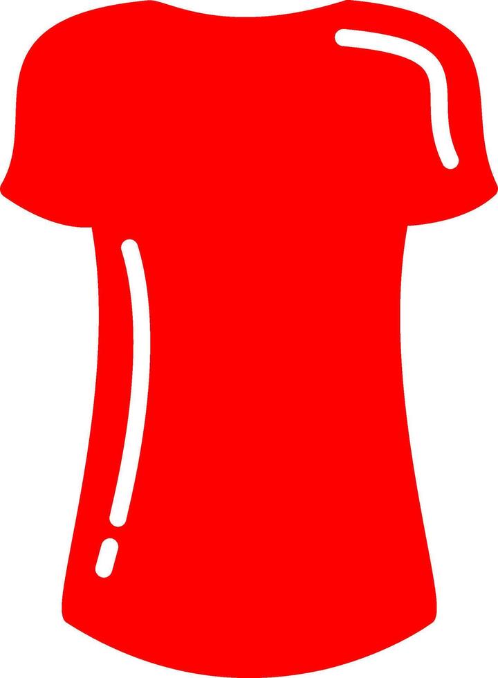 icono de vector de camisa de damas