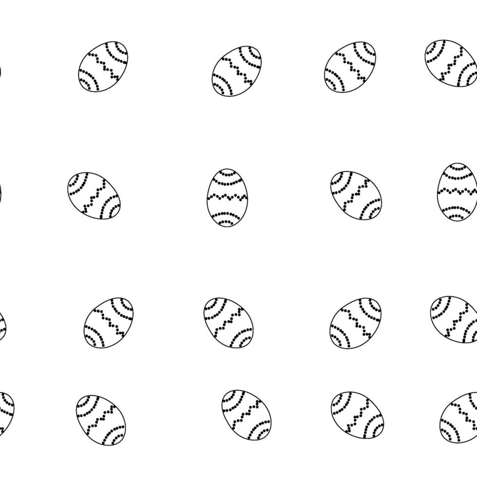 Seamless Easter egg pattern. black and white eggs. eggs with ornaments. Happy Easter, colorful eggs vector