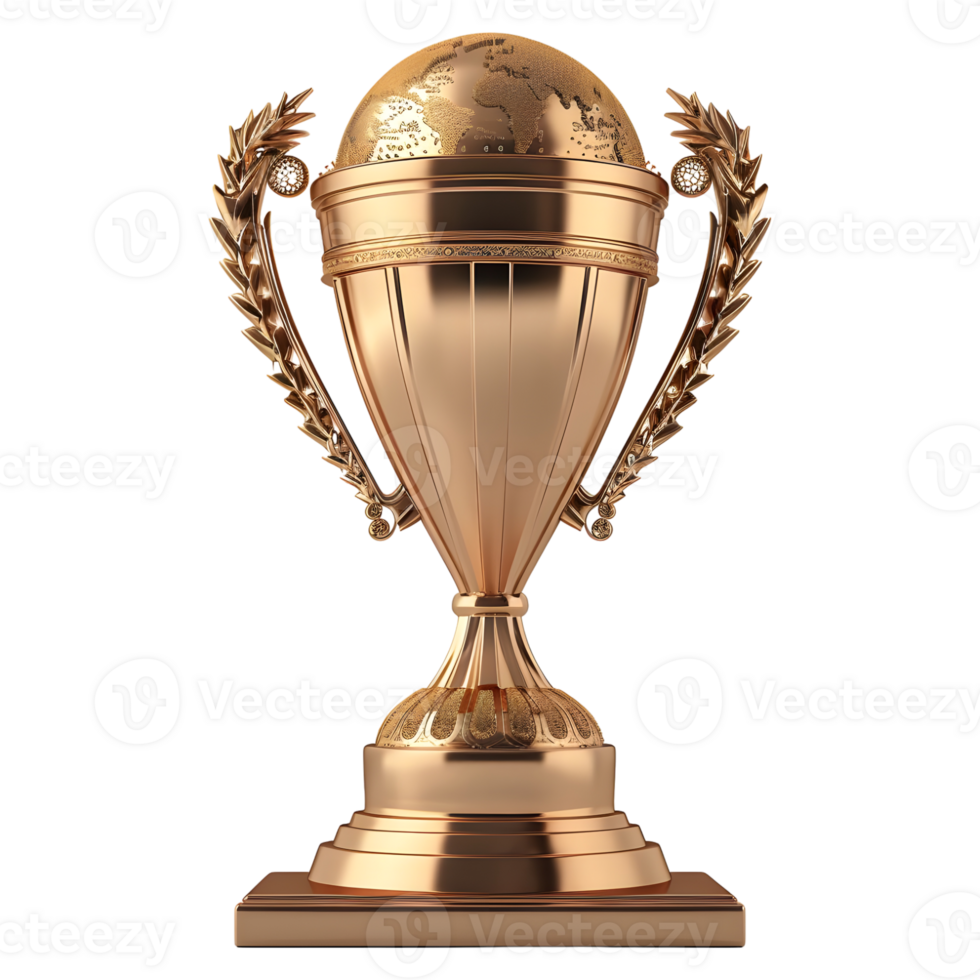AI generated 3D Rendering of a Champion Cup on Transparent Background - Ai Generated png