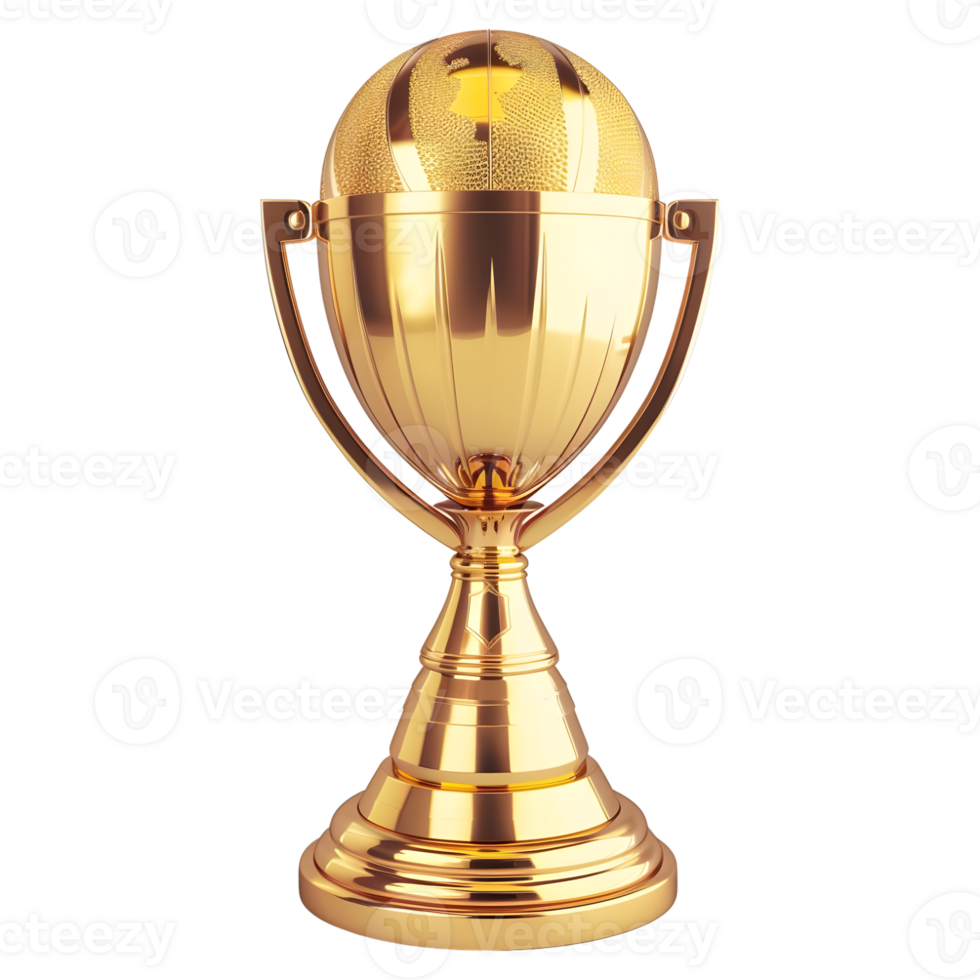 AI generated 3D Rendering of a Champion Cup on Transparent Background - Ai Generated png