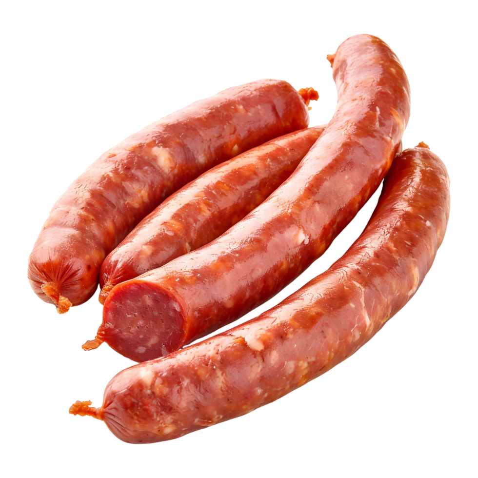 AI generated 3D Rendering of a Manchester Sausage on Transparent Background - Ai Generated png
