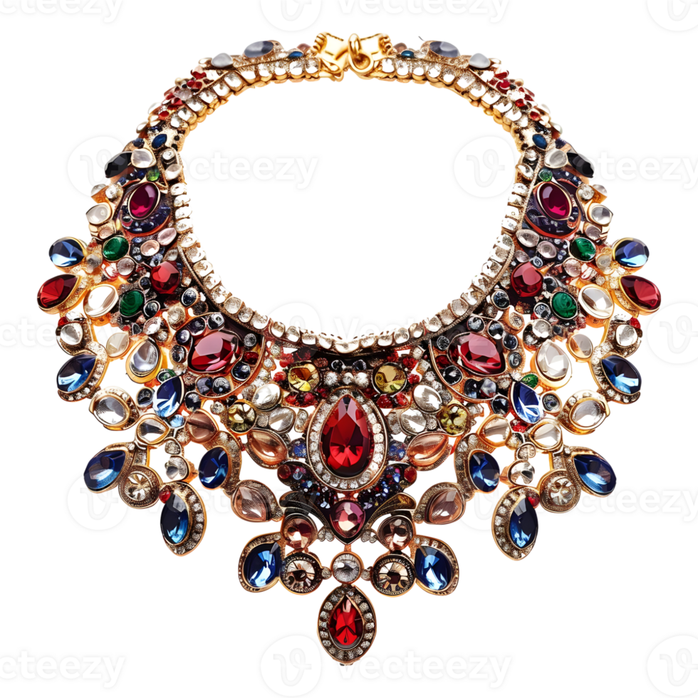 AI generated 3D Rendering of a Indian Traditional Jewelry on Transparent Background - Ai Generated png