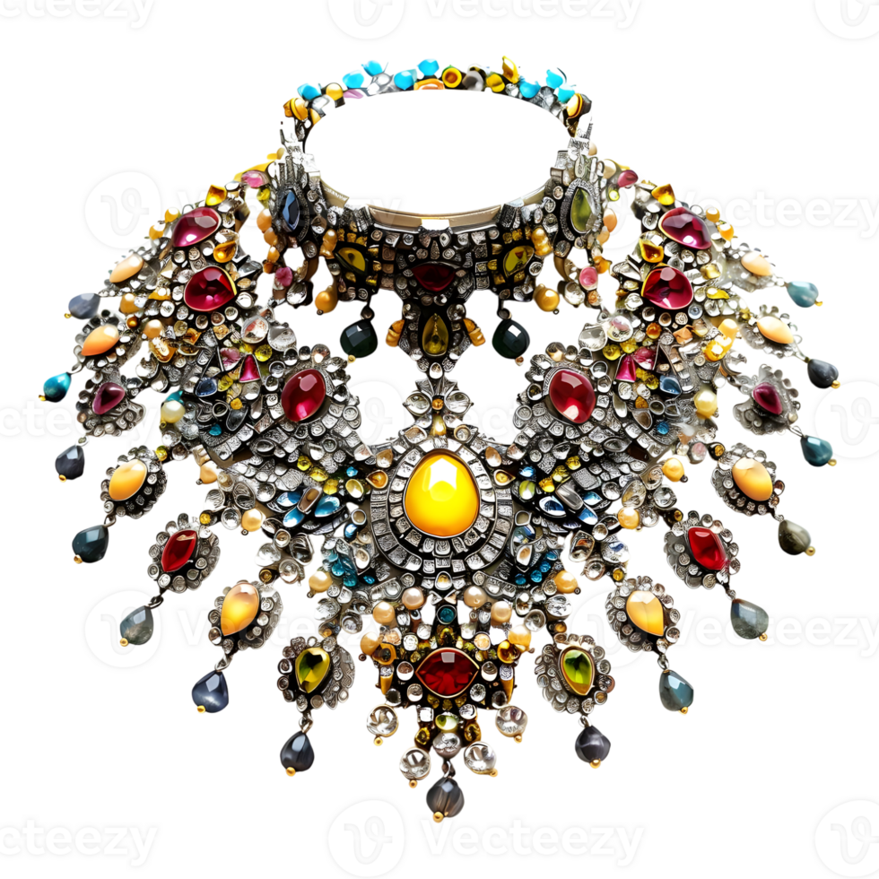 AI generated 3D Rendering of a Indian Traditional Jewelry on Transparent Background - Ai Generated png