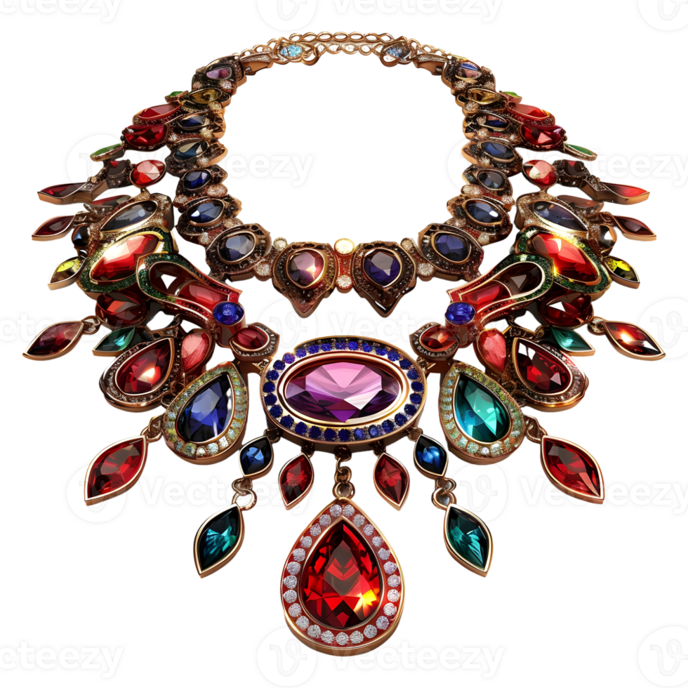 AI generated 3D Rendering of a Indian Traditional Jewelry on Transparent Background - Ai Generated png