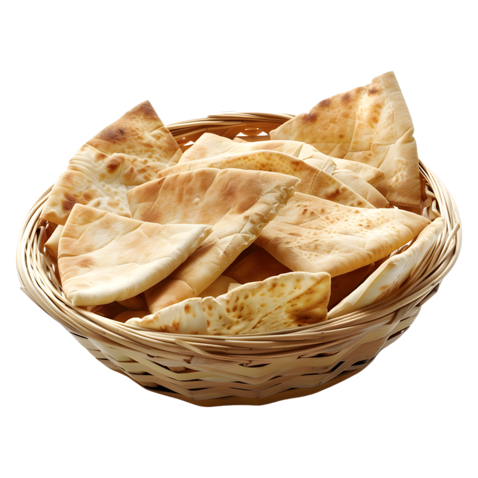 AI generated 3D Rendering of a Pita or Naan Bread on Transparent Background - Ai Generated png