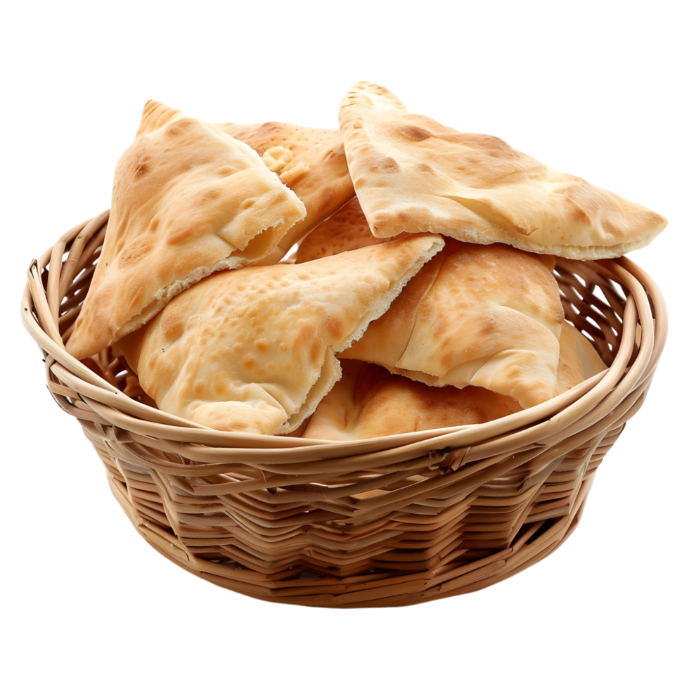 AI generated 3D Rendering of a Pita or Naan Bread on Transparent Background - Ai Generated png