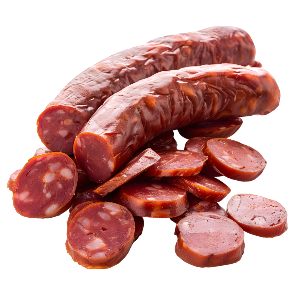 AI generated 3D Rendering of a Manchester Sausage on Transparent Background - Ai Generated png