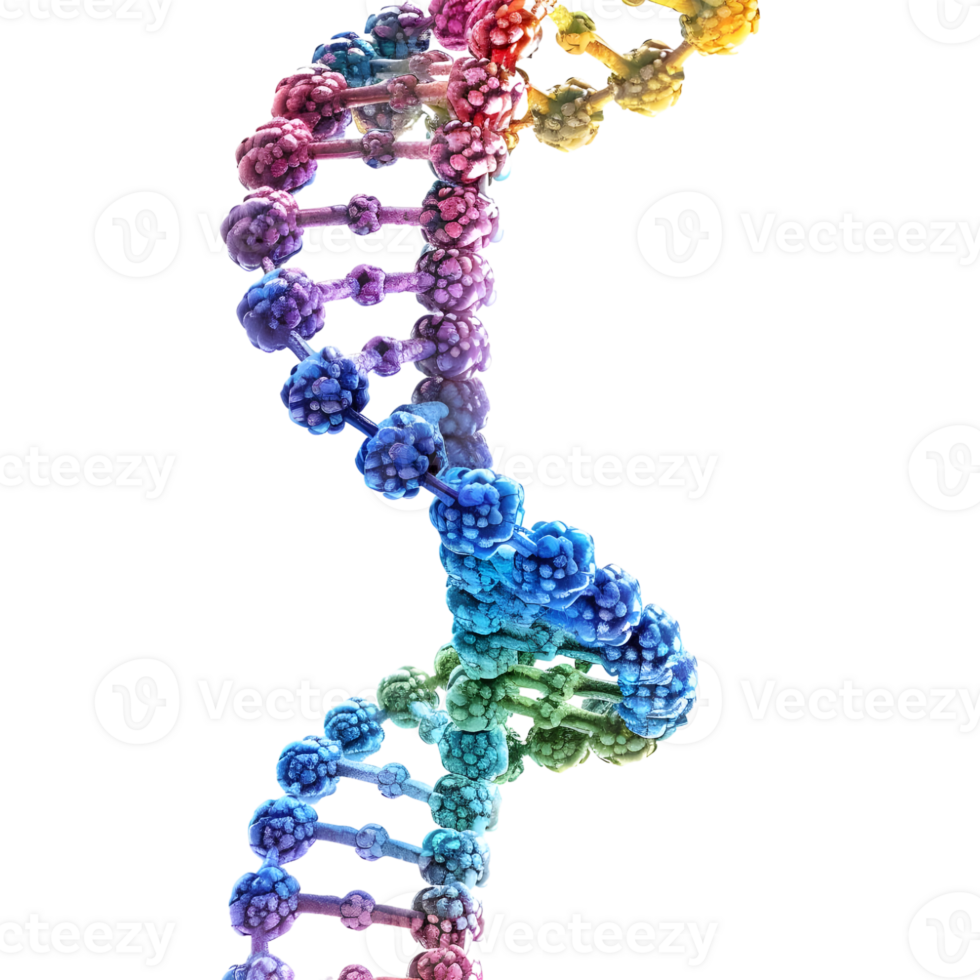 AI generated 3D Rendering of a DNS Element or Molecule on Transparent Background - Ai Generated png