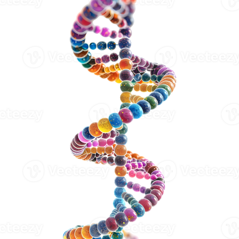 AI generated 3D Rendering of a DNS Element or Molecule on Transparent Background - Ai Generated png