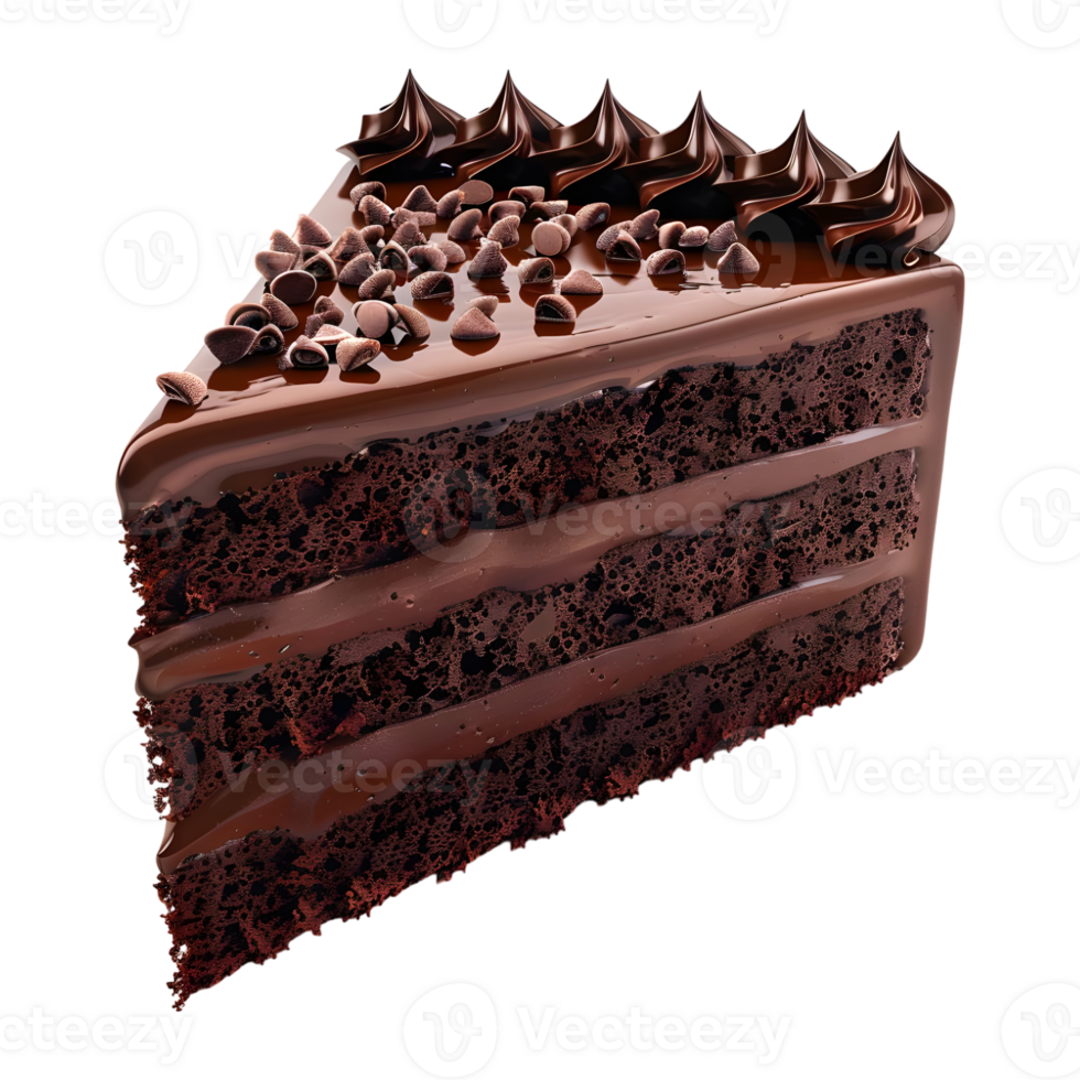AI generated 3D Rendering of a Chocolate Cake on Transparent Background - Ai Generated png