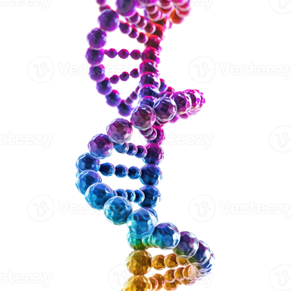 AI generated 3D Rendering of a DNS Element or Molecule on Transparent Background - Ai Generated png