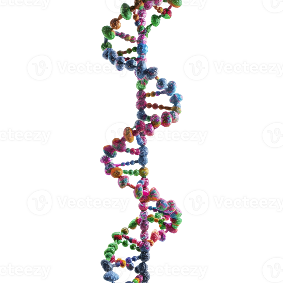 AI generated 3D Rendering of a DNS Element or Molecule on Transparent Background - Ai Generated png