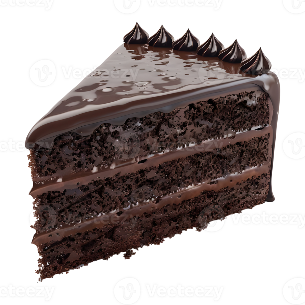 AI generated 3D Rendering of a Chocolate Cake on Transparent Background - Ai Generated png