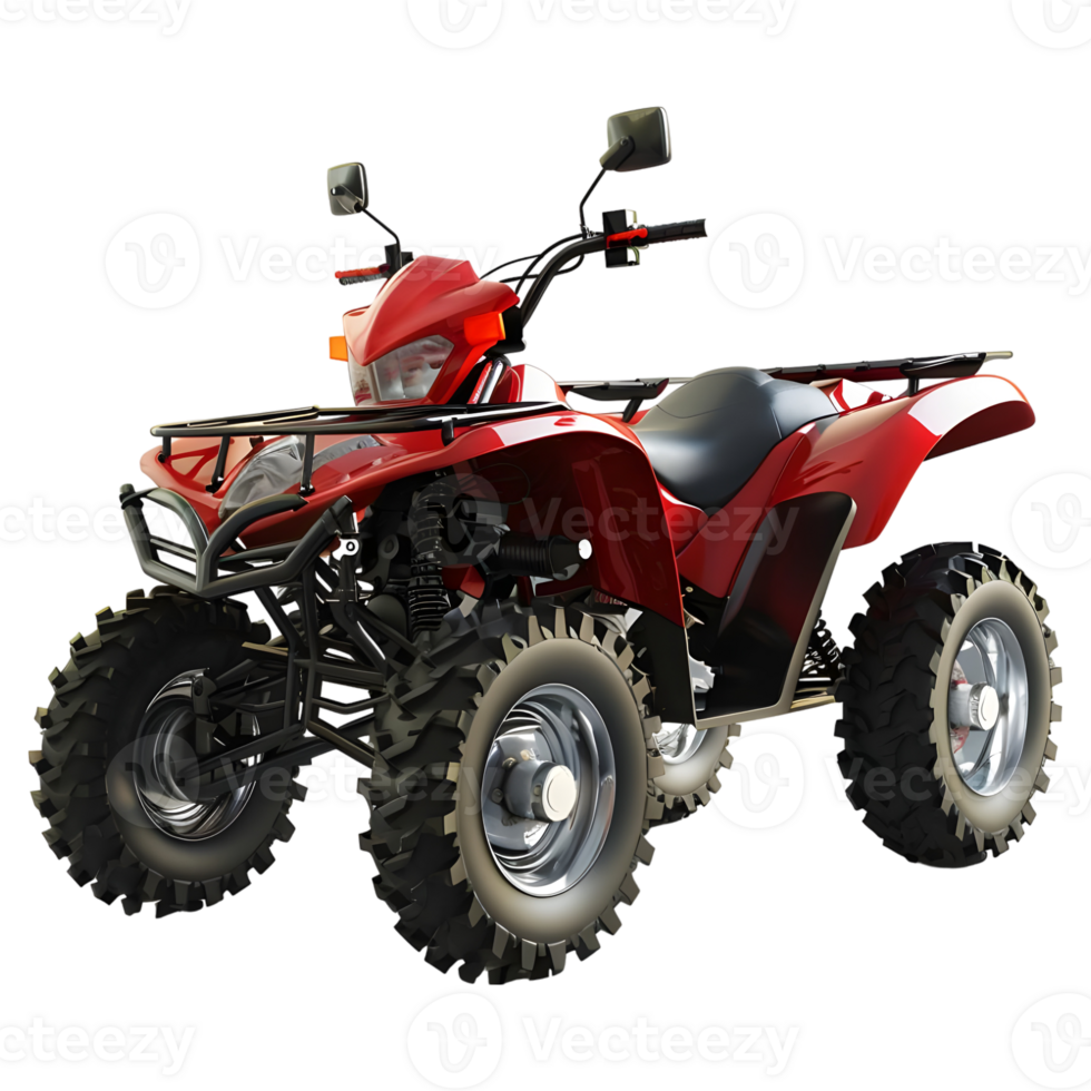 AI generated 3D Rendering of a ATV Quad Bike on Transparent Background - Ai Generated png