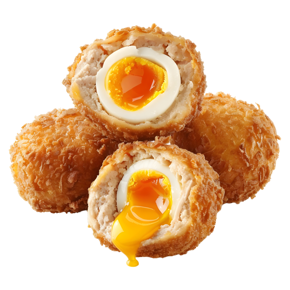 AI generated 3D Rendering of a Fried Eggs on Transparent Background - Ai Generated png