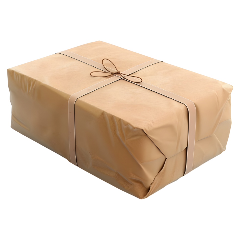 AI generated Packed Parcel Box after Delivery on Transparent background - Ai Generated png