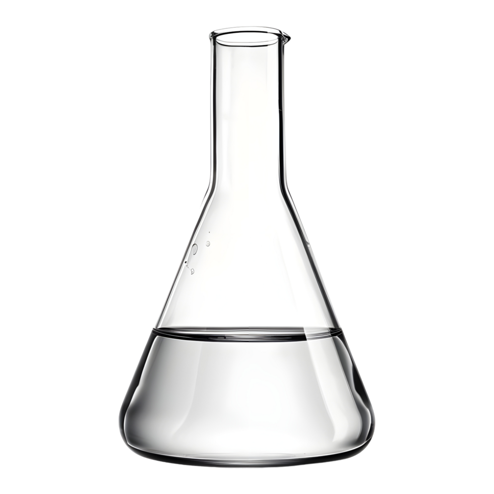 AI generated Lab Conical Flask on Transparent background - Ai Generated png