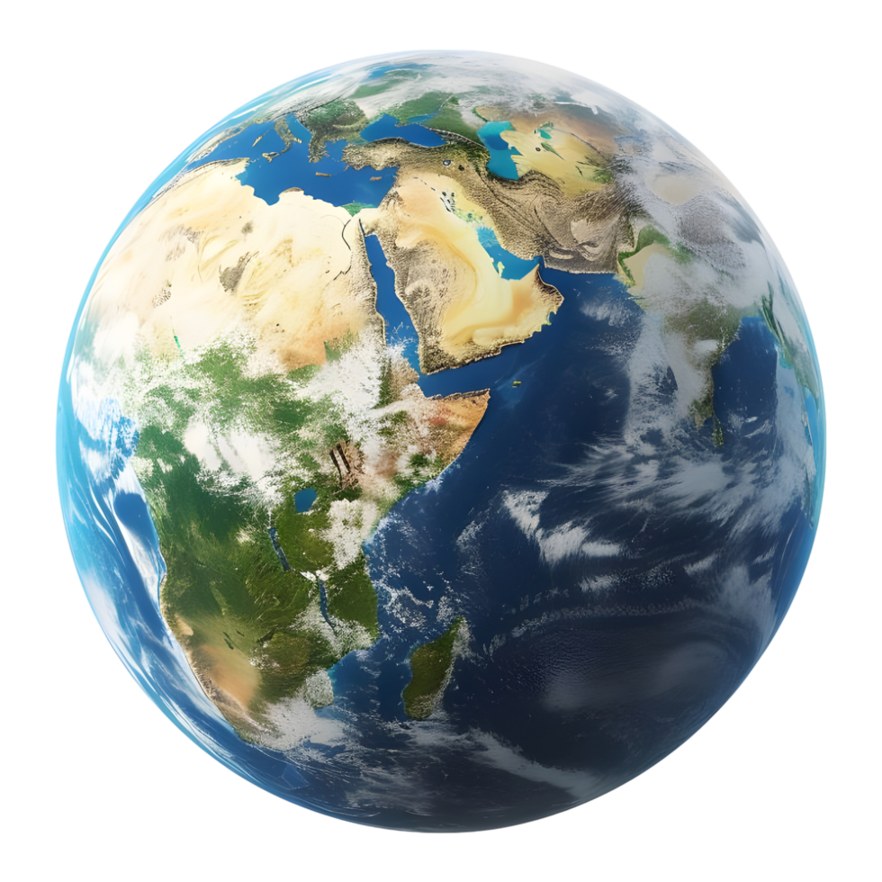 AI generated Earth From Space View on Transparent background - Ai Generated png