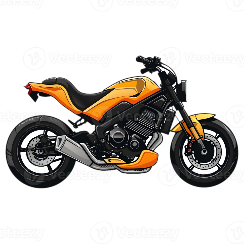 AI generated Sticker of a Motorbike or Motorcycle On a Transparent Background - Ai Generated png
