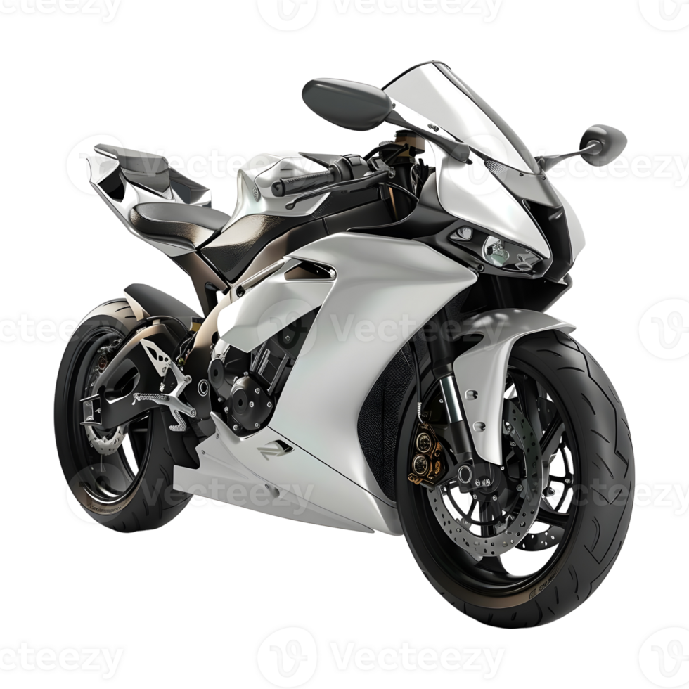AI generated 3D Rendering of a Racing Bike on Transparent Background - Ai Generated png