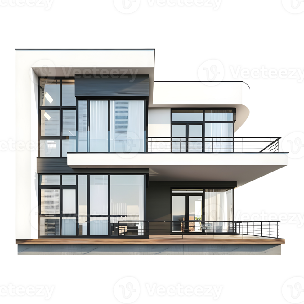 AI generated 3D Rendering of a Real Estate House or Home on Transparent Background - Ai Generated png