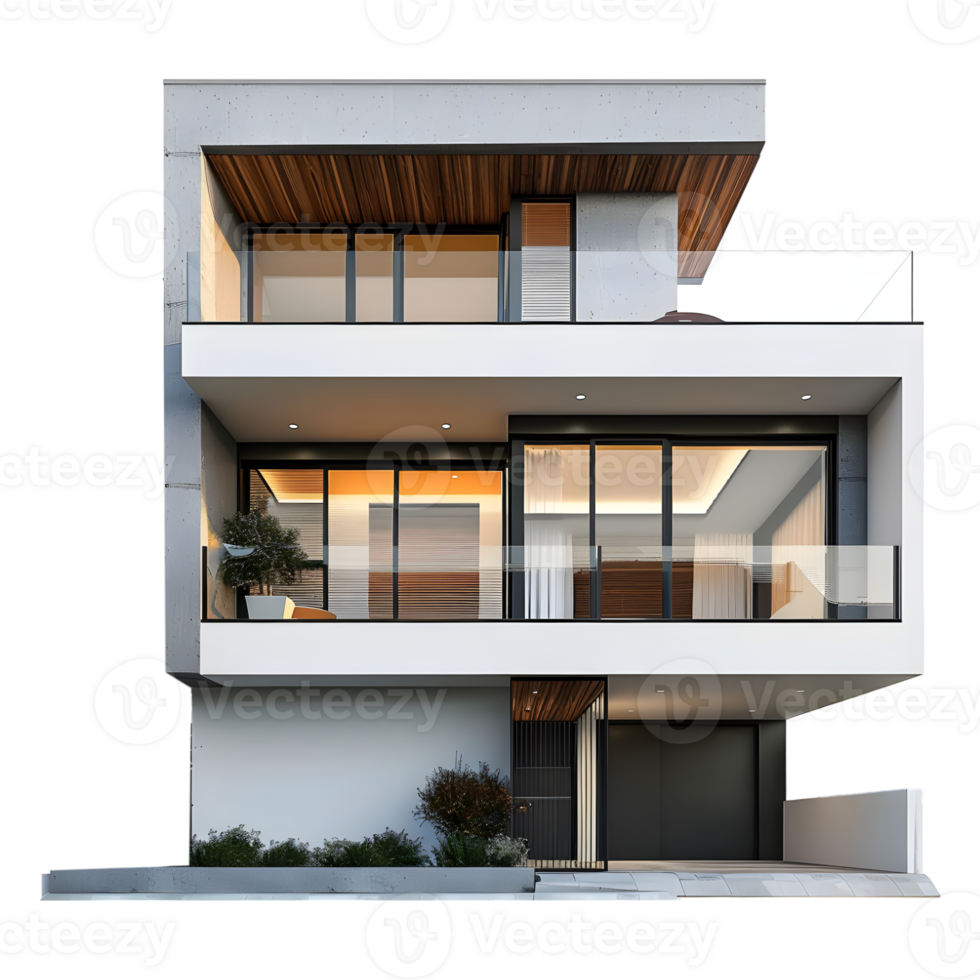 AI generated 3D Rendering of a Real Estate House or Home on Transparent Background - Ai Generated png
