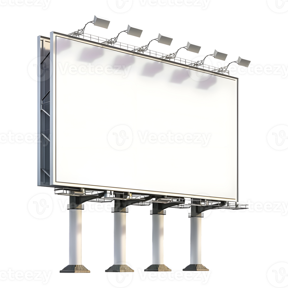 AI generated Blank Billboard on Transparent background - Ai Generated png