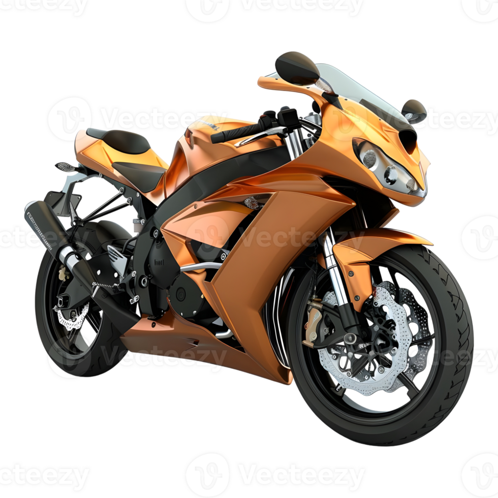 AI generated 3D Rendering of a Racing Bike on Transparent Background - Ai Generated png