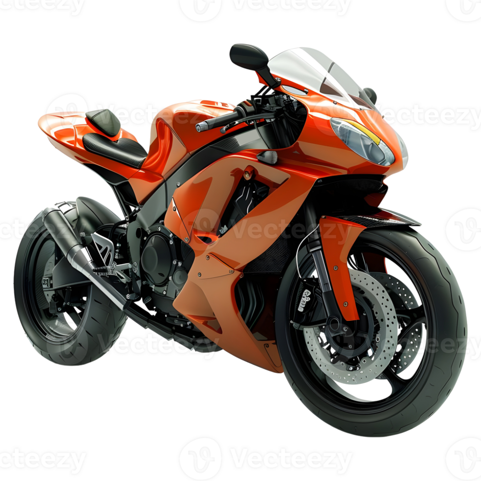 AI generated 3D Rendering of a Racing Bike on Transparent Background - Ai Generated png