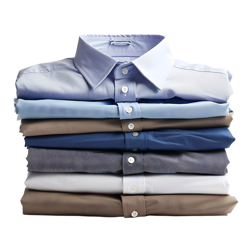 AI generated 3D Rendering of a Stack of Shirts on Transparent Background - Ai Generated png