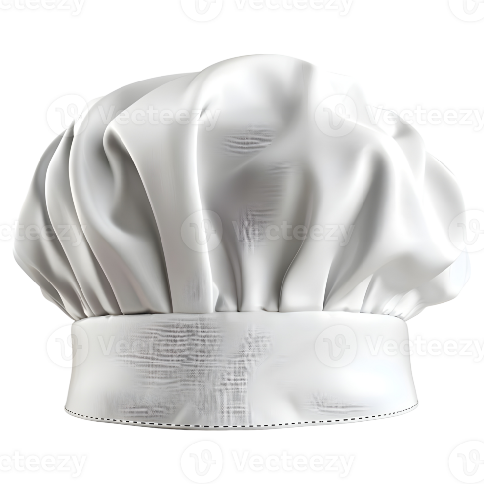 AI generated White Chef Hat on Transparent background - Ai Generated png