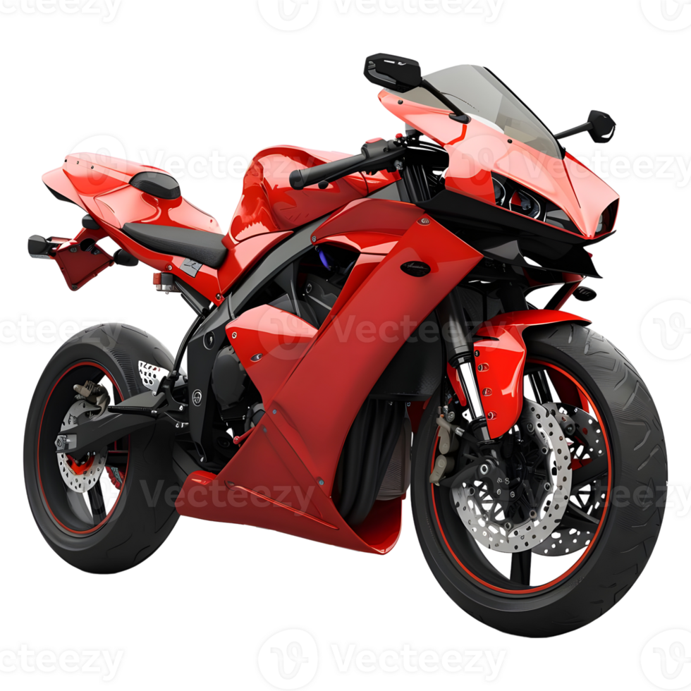 AI generated 3D Rendering of a Racing Bike on Transparent Background - Ai Generated png