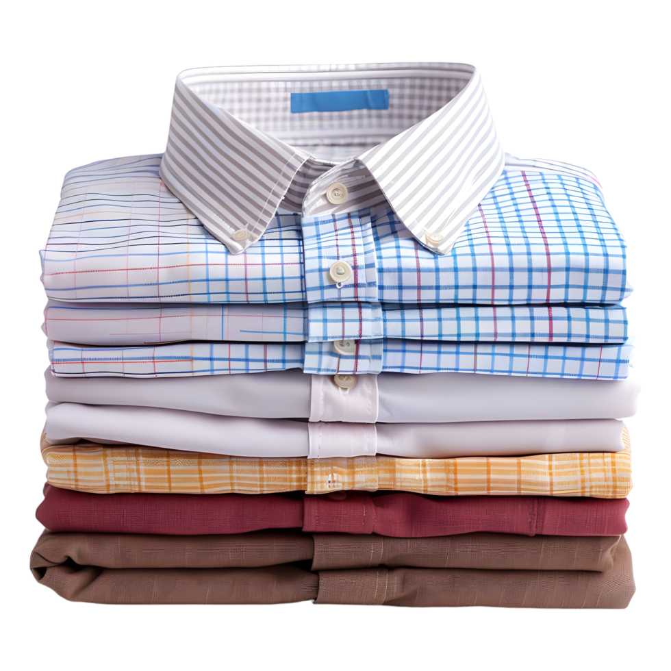 AI generated 3D Rendering of a Stack of Shirts on Transparent Background - Ai Generated png