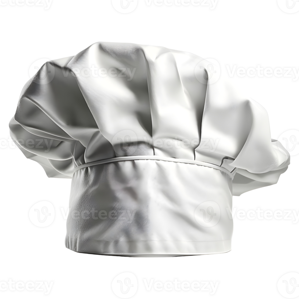 AI generated White Chef Hat on Transparent background - Ai Generated png