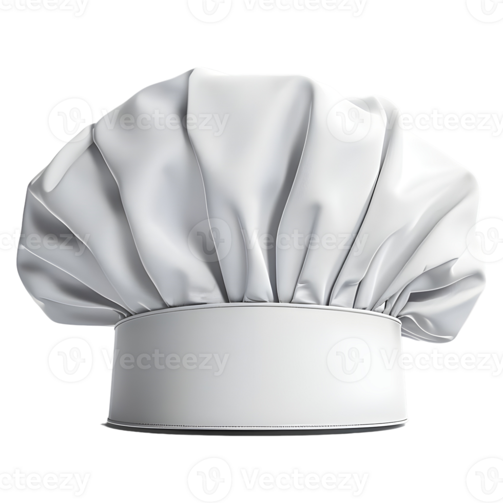 AI generated White Chef Hat on Transparent background - Ai Generated png