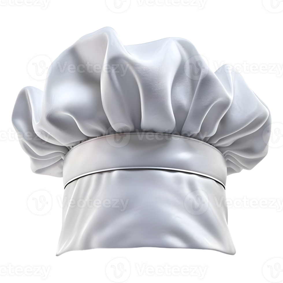 AI generated White Chef Hat on Transparent background - Ai Generated png