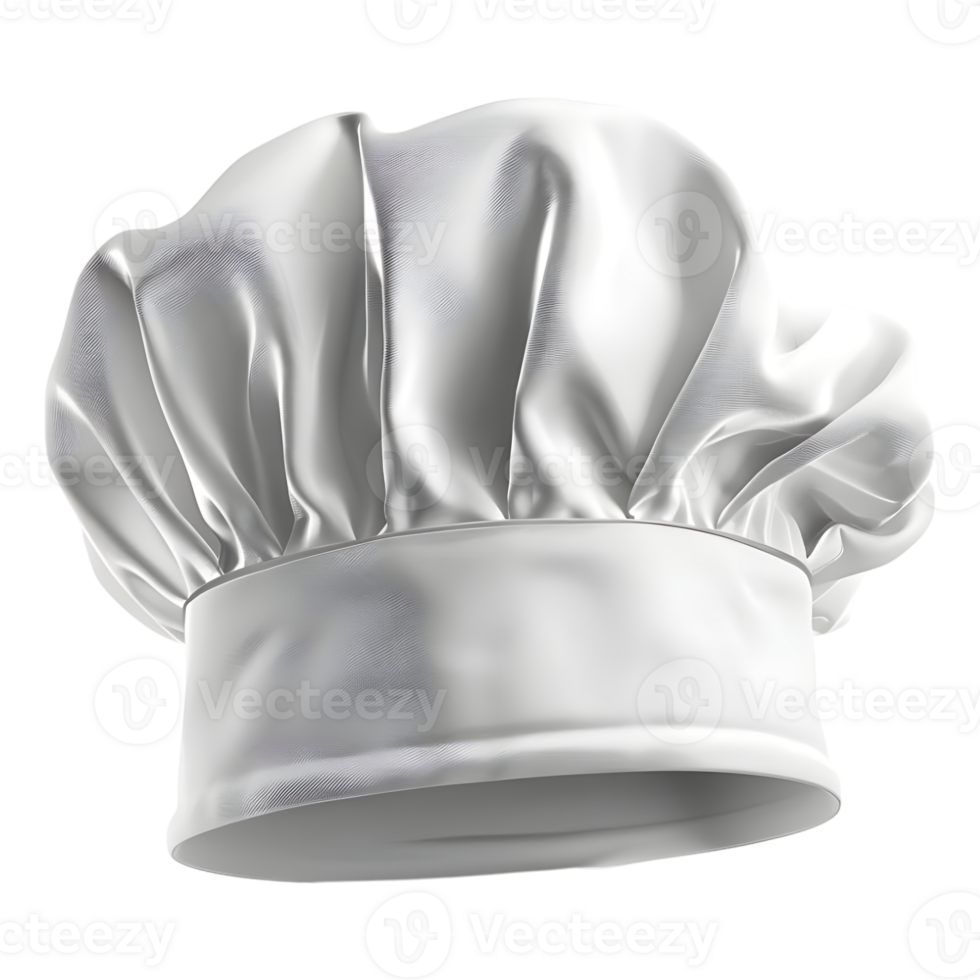 AI generated White Chef Hat on Transparent background - Ai Generated png