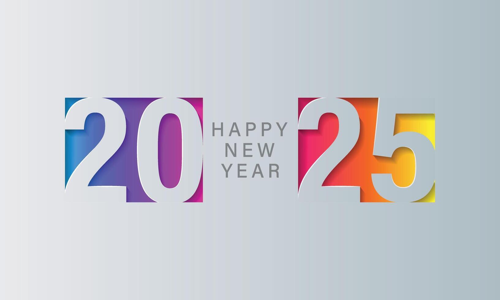 Happy new year 2025. Vector background. Brochure or calendar cover design template.