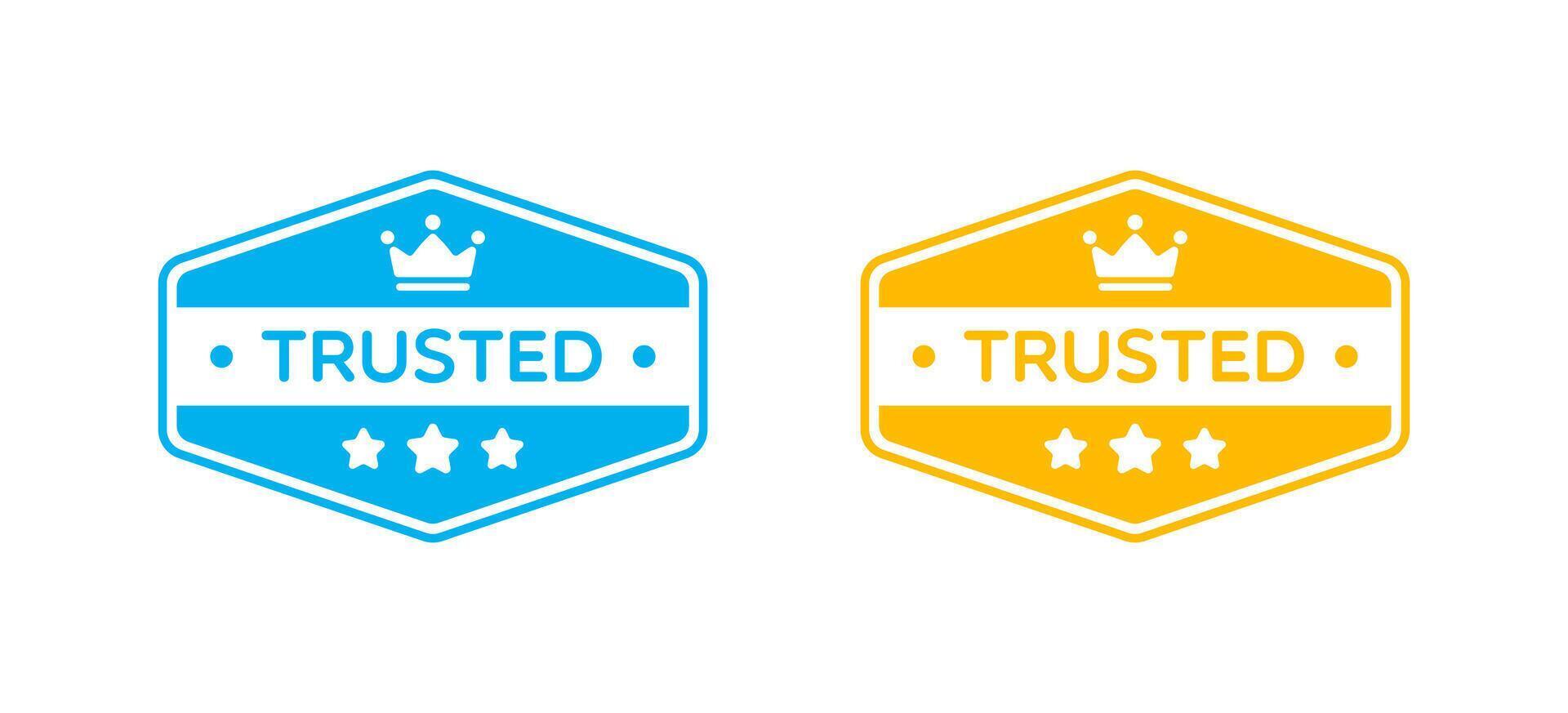 Vector Classic Trusted Badge Label
