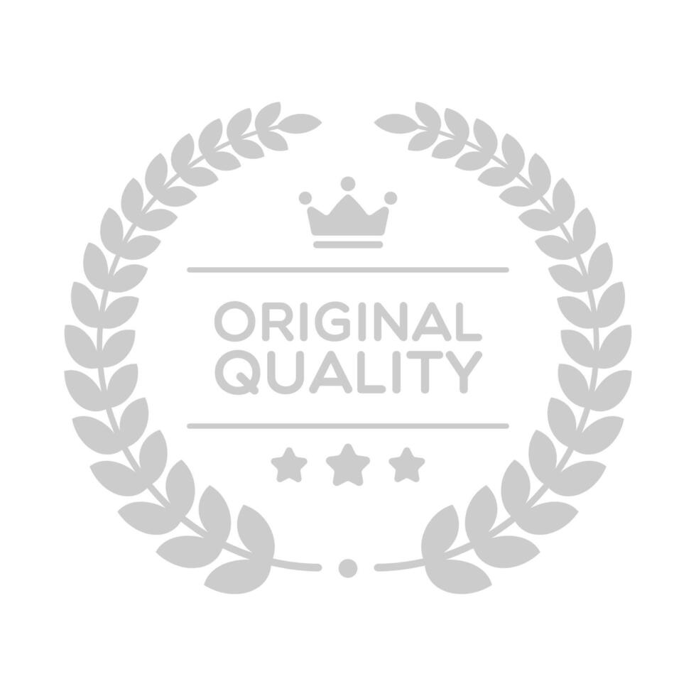 Original Quality Laurel Wreath Label vector