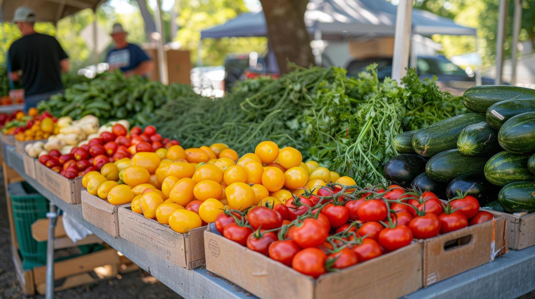 AI generated Array of Fresh Fruits and Vegetables Display photo