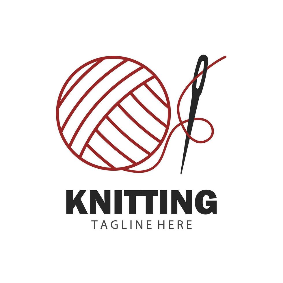 knitting logo vector