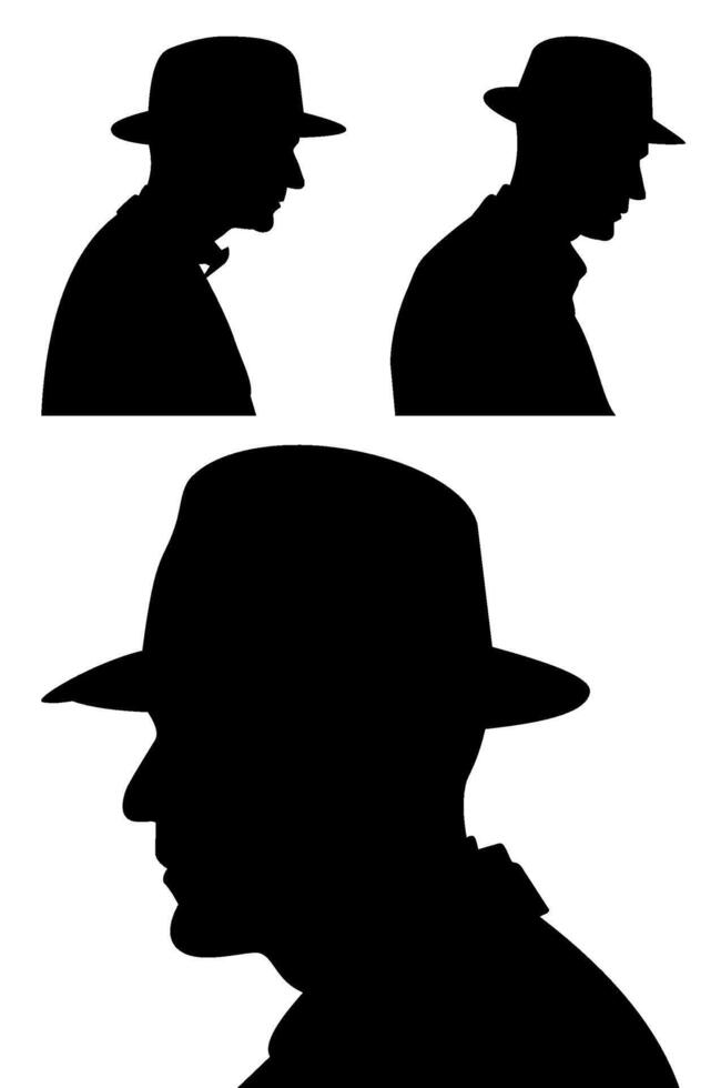 Silhouette head Set vector