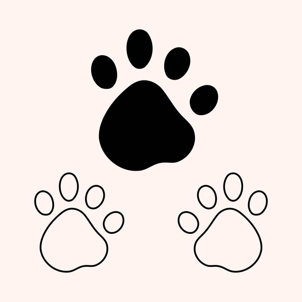 Puppy paw footprint vector