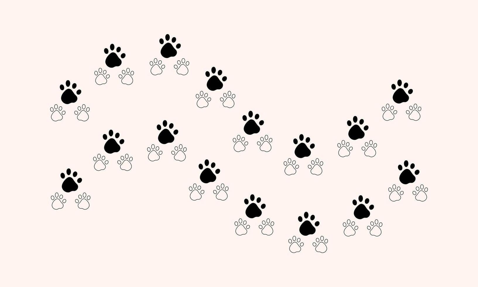 Puppy paw footprint vector