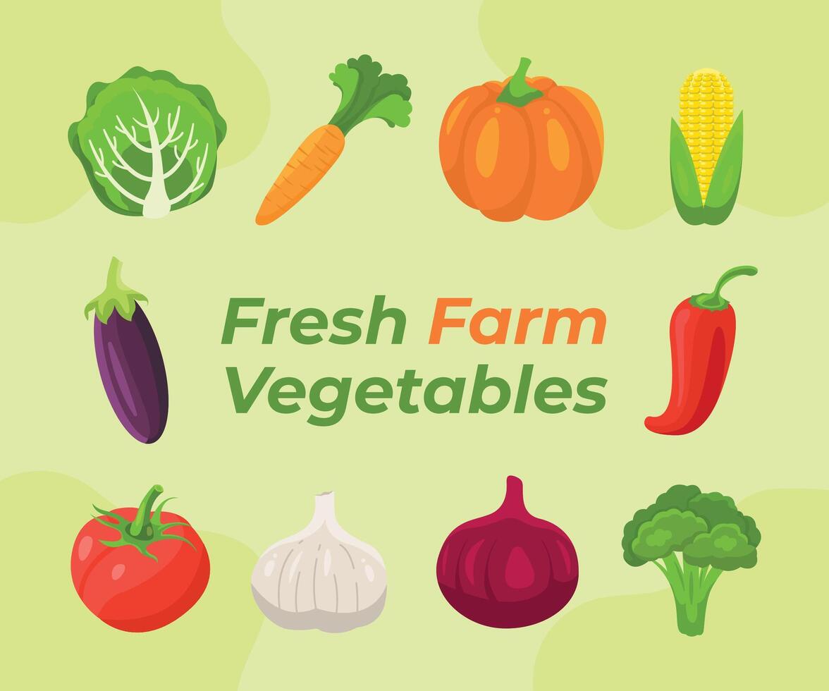 Set of Hand Drawn Vegetable Vectors for Creative Projects