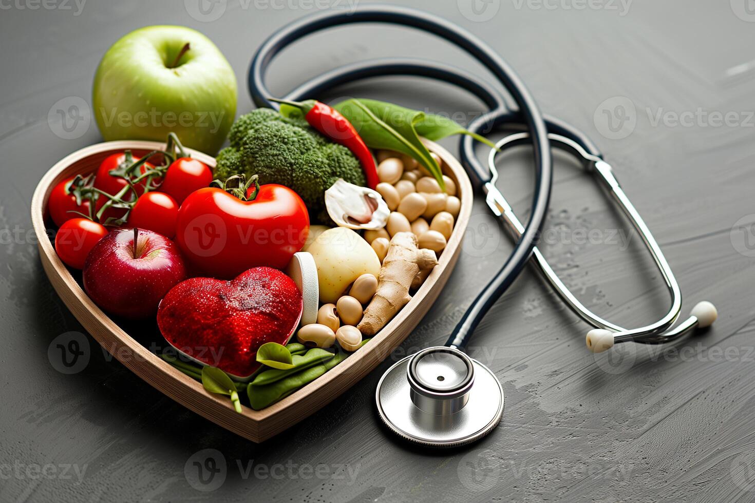 AI generated Healthy foods that are good for the heart photo