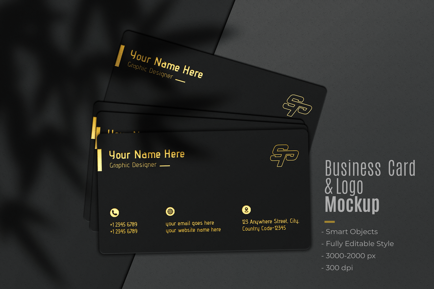 Realistic Business Card and Logo Mockup Background psd